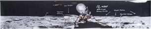 Astronaut Edgar Mitchell Signed and Inscribed 10x50 Photo of the Moon (PSA/DNA)